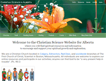 Tablet Screenshot of christianscience.ab.ca